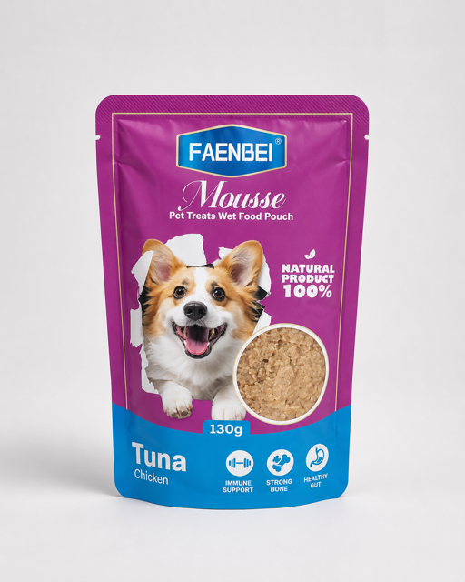 تشویقی موس سگ FAENBEI با طعم تن و مرغ ۱۳۰ گرم
