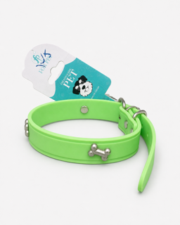 قلاده گردنی سگ و گربه فور پت FOR-PET طرح استخوان سبز