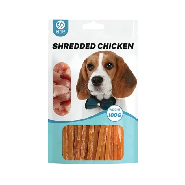 تشویقی سگ N4P فیله مرغ خرد شده 100 گرمی | N4P Chopped Chicken Fillet Dog Treat 100g