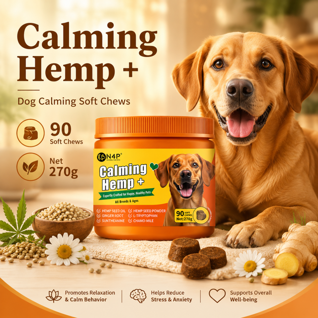 قرص تشویقی سگ آرامش بخش ان فور پی +N4P Calming Hemp بسته 90 عددی - تصویر محصول