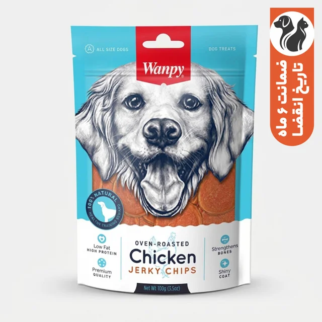 تشویقی سگ ونپی مدل Chicken Jerky Chips با طعم مرغ وزن 100 گرم 102544620