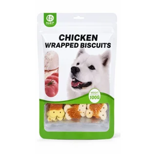 تشویقی سگ ان فور پی مدل مرغ پیچیده شده بر بیسکوییت WRAPPED BISCUITS طعم مرغ وزن 100 گرم 102577359