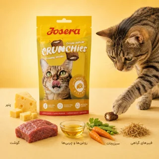 تشویقی گربه جوسرا مدل Crunchies طعم پنیری وزن 60 گرم 102569085