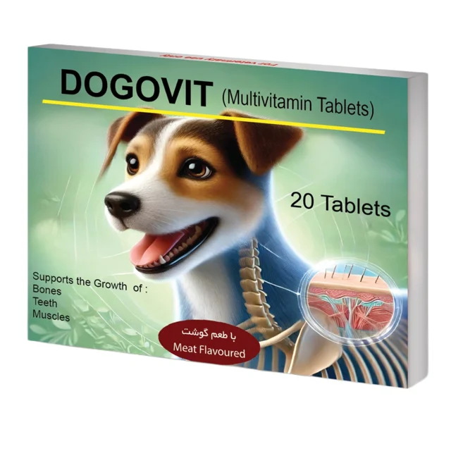 قرص مولتی ویتامین سگ و گربه مدل DOGOVIT Multivitamin Tablets بسته 20 عددی 101506361