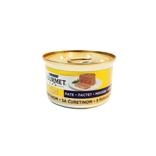 کنسرو غذای گربه گورمت مدل Gold Pate بافت پته با طعم گوشت بوقلمون وزن 85 گرم 102675319