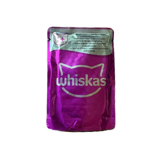پوچ گربه بالغ ویسکاس مدل ژلی طعم ماهی کاد، مرغ وزن 85 گرم 102576902