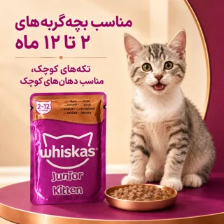 پوچ گربه نابالغ ویسکاس مدل Junior Kitten طعم اردک وزن ۸۵ گرم 102577485