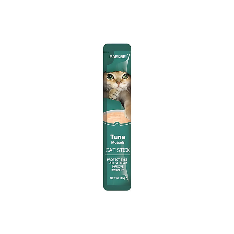 بستنی گربه فنبی مدل Creamy Sticks طعم ماهی تن و صدف بسته 5 عددی