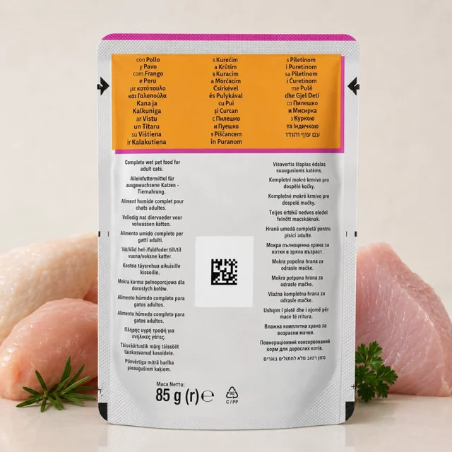 پوچ گربه بالغ ویسکاس مدل Tasty Mix طعم مرغ و بوقلمون وزن ۸۵ گرم 102576726