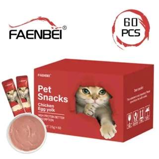 بستنی گربه فنبی مدل مرغ و زرده تخم مرغ وزن 15 گرم 101646409