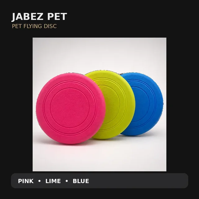 اسباب بازی فریزبی سگ JABEZ PET مدل دیسک نرم رنگی - تصویر محصول
